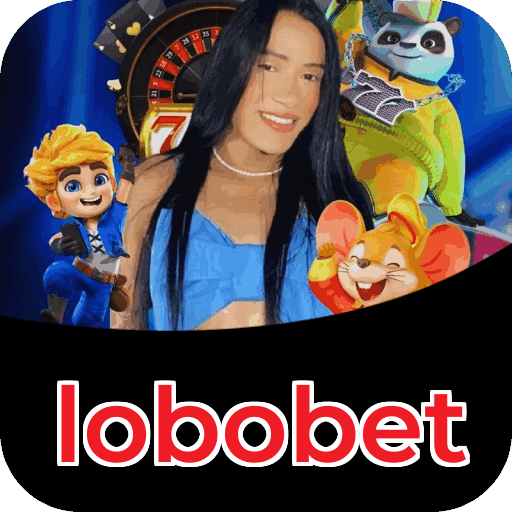 Interface do aplicativo lobobet mostrando jogos disponíveis no iOS e Android